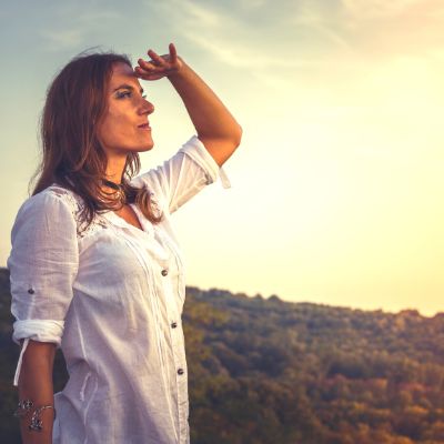 Woman Looking off into the Distance